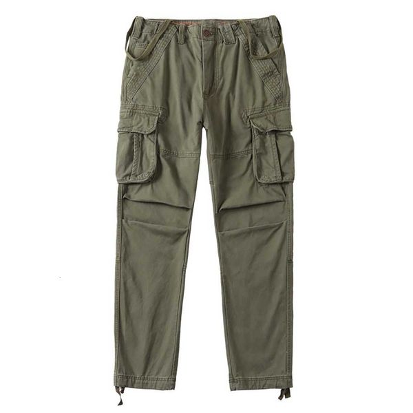 

pants trendy cargo men overalls casual cotton loose baggy trousers density fabric military army style street fashion pants, Black