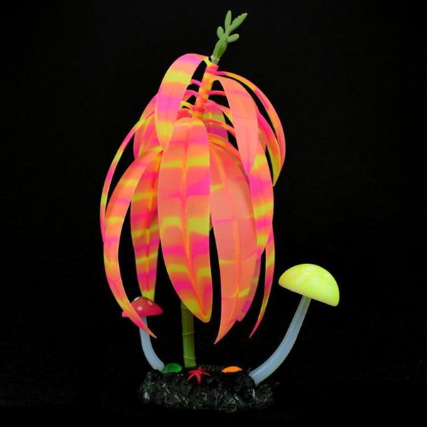 

decorations noctilucence silicone simulated water grass fish bowl decoration aquarium landscape