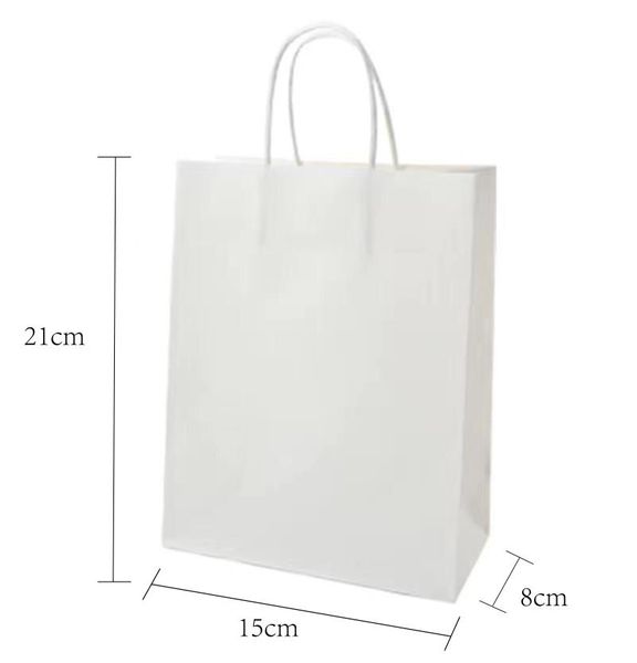 

gift wrap white cowhide portable paper bag holiday / shopping party
