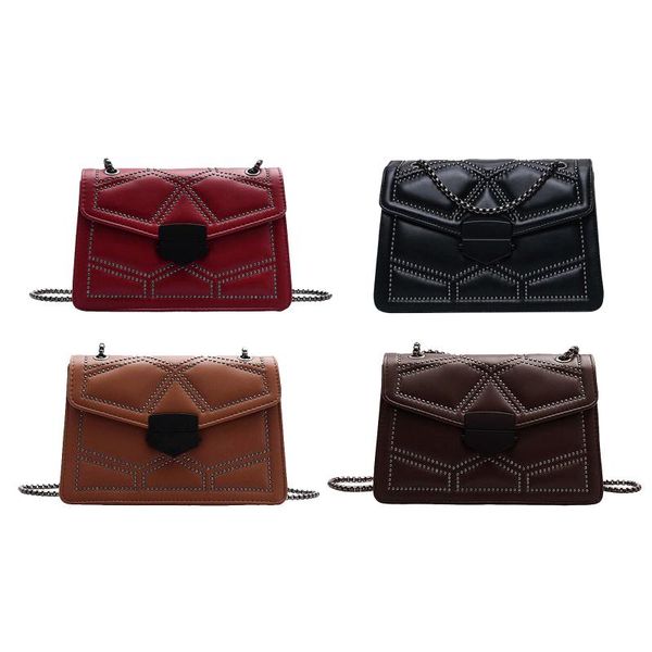 

bag parts & accessories chic women pu leather chain shoulder phone wallet crossbody, Black