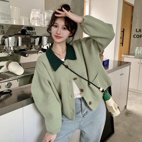 

women's vests autumn idle style sweater retro soft glutinous long-sleeved cardigan coat winter women, Black;white