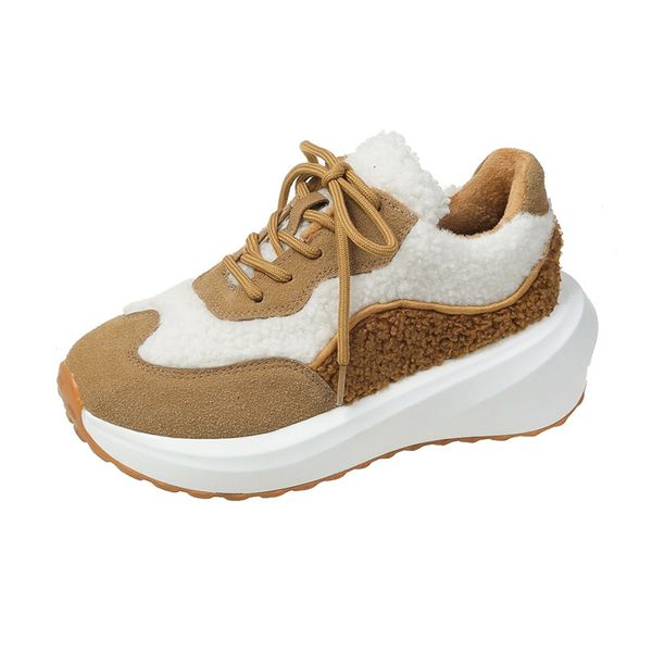 

ladies winter shoes velvet sneakers thick bottom coldproof shoes height increasing, Black;white