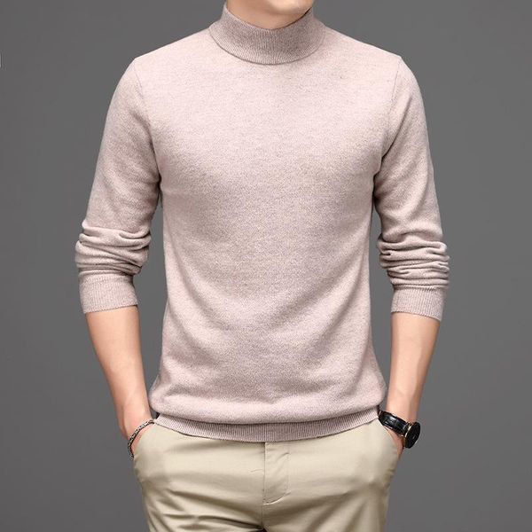 

men's sweaters winter thick warm turtleneck men soft pure wool sweater pull homme fashion cashmere pullover, White;black