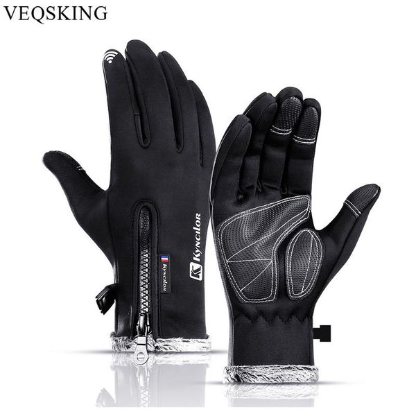 

cycling gloves winter thermal warm for men women,windproof full finger touch screen gloves,outdoor camping hiking, Black