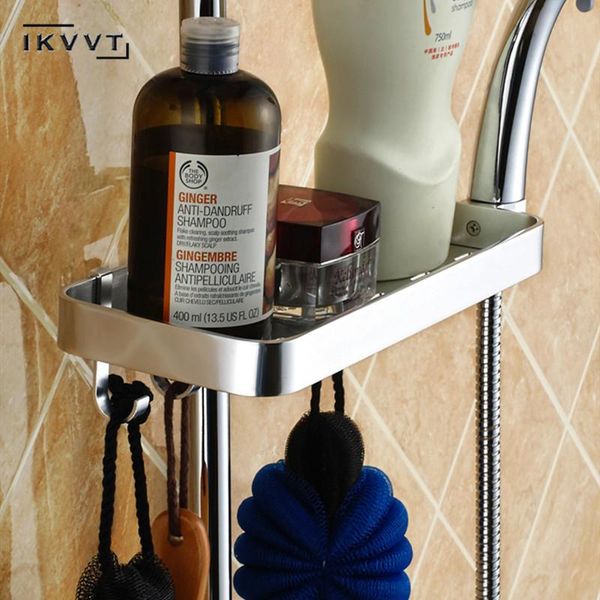 

bathroom shelves shelf shower storage rack holder shampoo bath towel tray home single tier head shelving