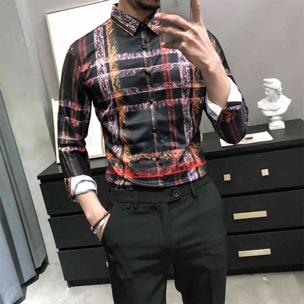 

t shirts mode 2021 spring colorful stripes impression for simple men's clothes all the fine set club suit casual sweater homme 3ges, White;black