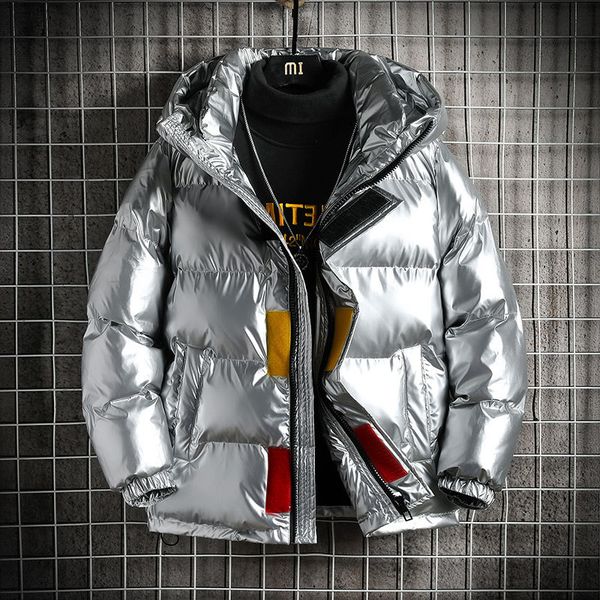 

downs men's large collar and coats casual winter jackets to keep warm, Black