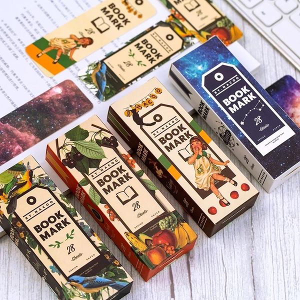 

bookmark 28 pcs/1 lot girl roaming space paper bookmarks for books/share/book markers/tab books/stationery