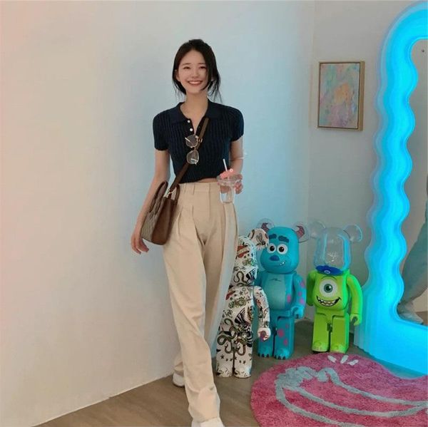 

women's pants & capris autumn high waist wide leg walking lazy casual mopping trousers fashion, Black;white