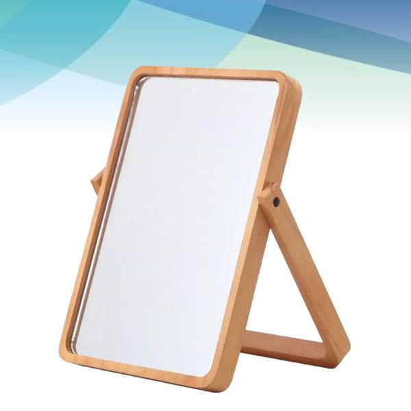 

compact mirrors 1pc rectangular makeup mirror dressing wooden frame deskfor girls