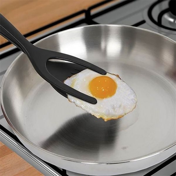 Креативные серверы для творческих яиц и пинцет 2in1 Flip Perfect Bancake Perfect Reale Easy Paking Cooking Shovel Turner Kitchen Tool 210423