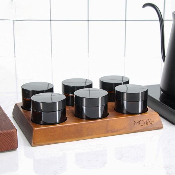 

storage bottles & jars shxing coffee bean can set bar smell bottle multi-functional sample display stand