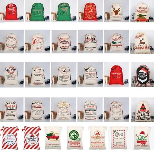 31 стили Рождественские подарочные пакеты Рождественская сумка Drawstring Bagwith Reinders Santas Claus Sacks Bagsfor Santa Sack Made Bag4649