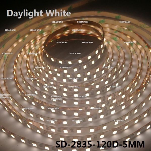 

> 90+ ra daylight white 4000k smd2835 led strip, super bright,5mm wide,5meter/reel,dc24v,120leds/meter strips