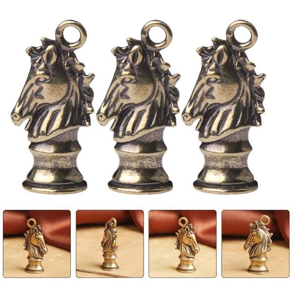 

party favor 3pcs small key ring ornament retro brass keychain pendant accessory