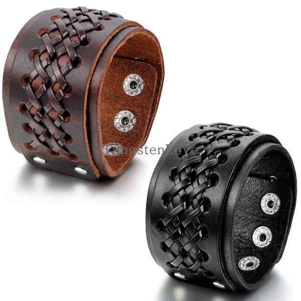 

tennis 23cm men jewelry punk style brown/black cross leather bracelet & bangle fashion wristband masculina pulseira de couro, Golden;silver