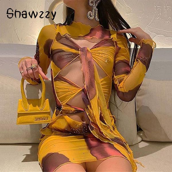 

mesh printed long sleeve cover up women see through bowknot beach tunics swimwear swimsuit dress women's, White;black