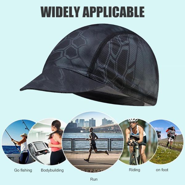 

cycling caps & masks outdoor brim hat cap python pattern sports sunshade exhaust mesh wicking running sailor, Black