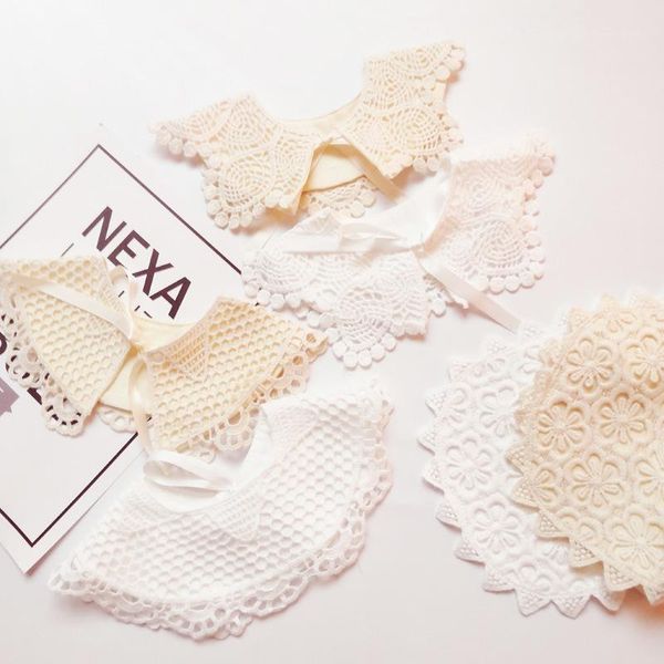 

bibs & burp cloths american infant cotton lace saliva towel european princess retro baby bib cute beautiful sunflower girls fake collar acce