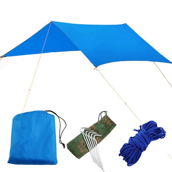 

outdoor waterproof sunshade camping beach tent rain shelter tarp awning groundsheet portable solid ultralight tent picnic d40