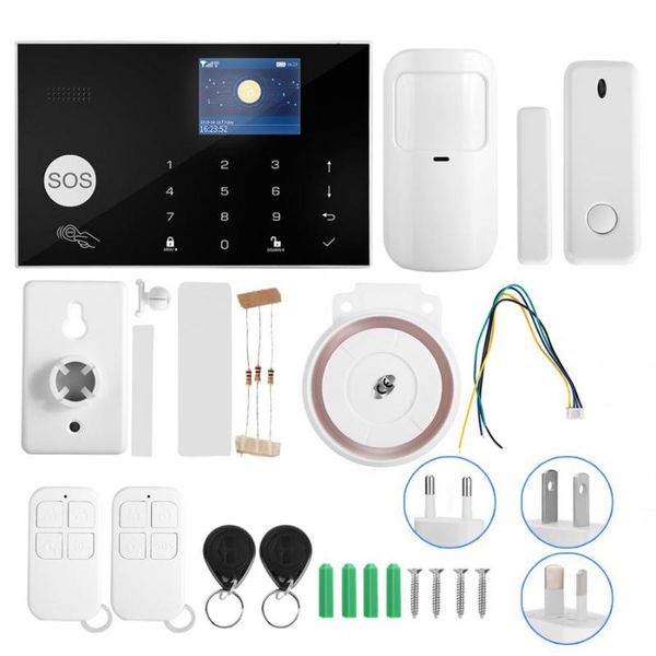 

2.4in tft 4g wifi app remote control burglar alarm support for alexa home 100-240v security system systems