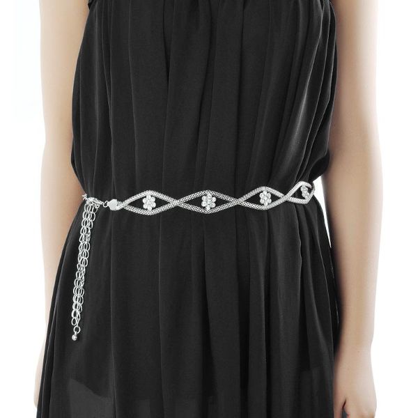 

belts fashion metal waist chain heart-shaped rhinestone belt women's bl581, Black;brown