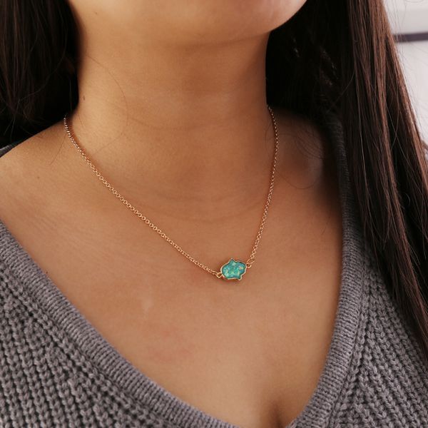 

factory wholesale jewelry simple half palm necklace women's fashion personality creative jewelry n678 party gift