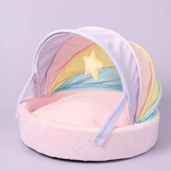 

cat beds & furniture rainbow cat's nest, pet's nest and dog's can be used as a cushion, pet products in four seasons
