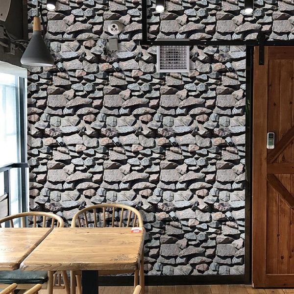 

wallpapers 3d vintage imitation rock stone wallpaper pvc self-adhesive wall papers home decor living room el restaurant decoration mural