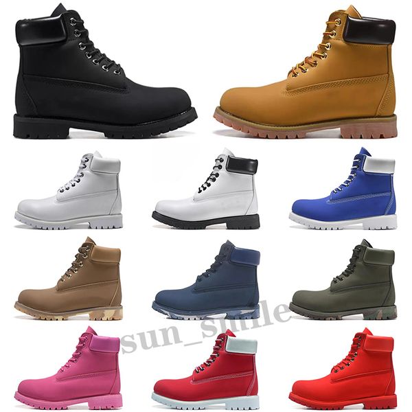 

fashion men boots designer mens womens leather shoes ankle winter boot for cowboy yellow red blue black pink hiking work 36-45