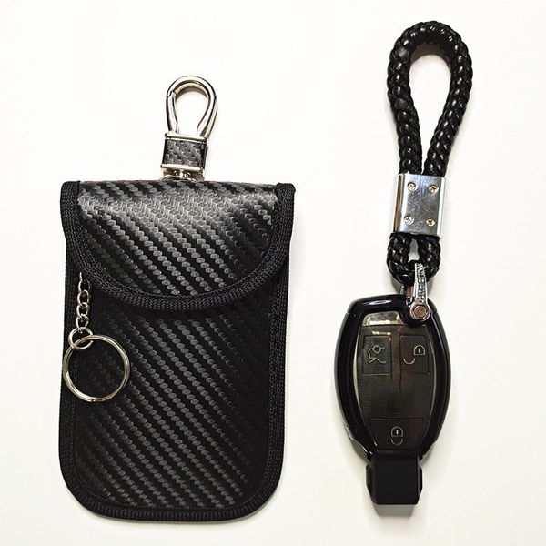 

low price 1 pc car key signal blocker faraday bag keyless pouch case, Red;blue