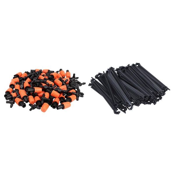 

watering equipments 50 pcs garden irrigation system sprayer & c-shaped 4 / 7mm drip pipe bracket