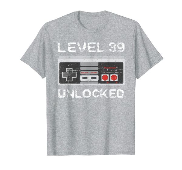 

level 39 unlocked shirt 39th birthday born in 1980 tshirt, White;black