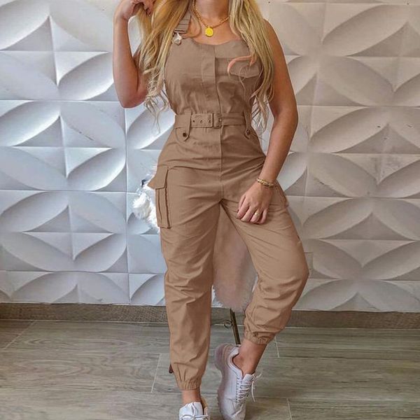 

women's jumpsuits & rompers off shoulder solid strap jumpsuit harajuku women strapless pockets summer high waist romper trousers 20220, Black;white