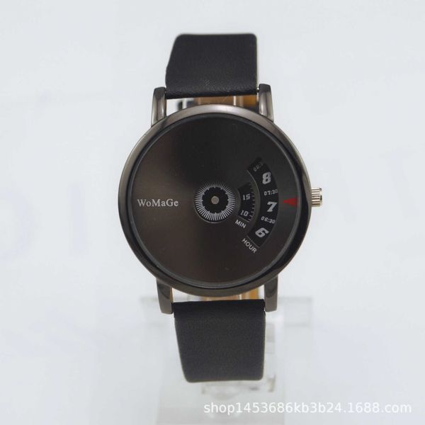 

men's fashion student quartz watch, Slivery;brown