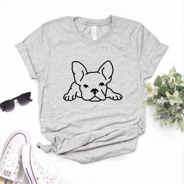 

french bulldog print cotton casual women funny yong girl tee a 1316, White