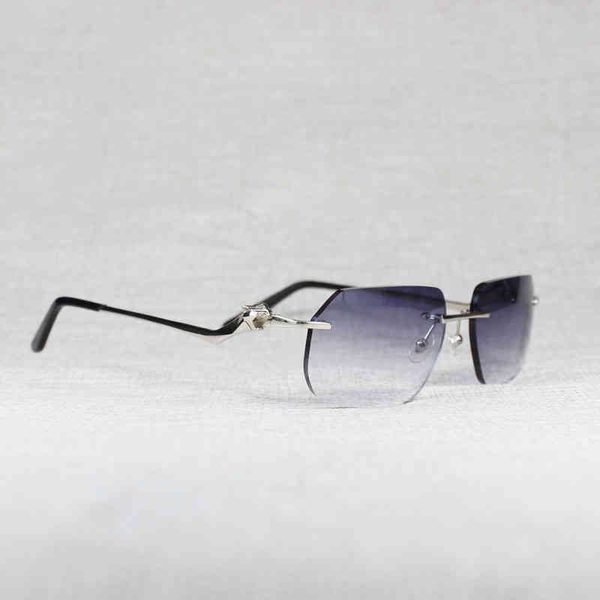 

2022 factory wholesale oversize rimless sunglasses men leopard style new lens shape women shadow clear galsses frame reading gafas for outdo, White;black