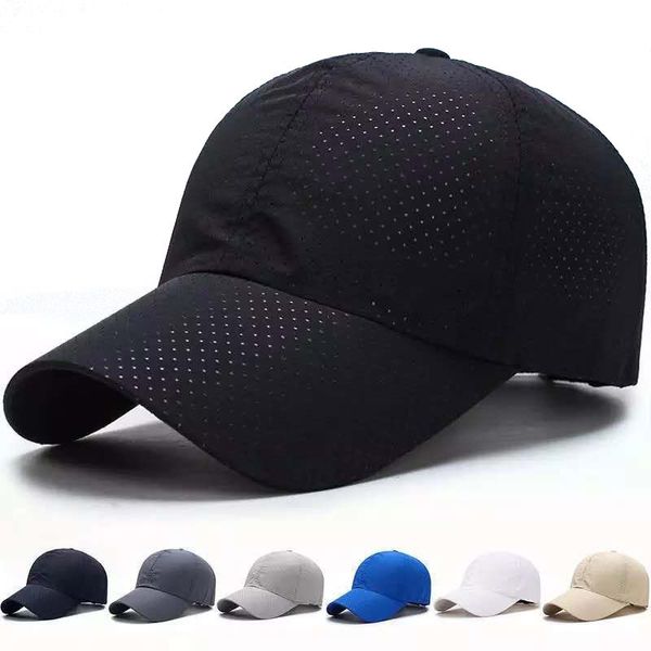 

ball caps men's summer outdoor quick drying baseball women's breathable sun hat sports running cap, Blue;gray