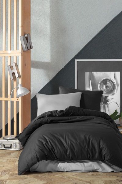 

bedding sets black gray 100% cotton single duvet cover set dreamtksg