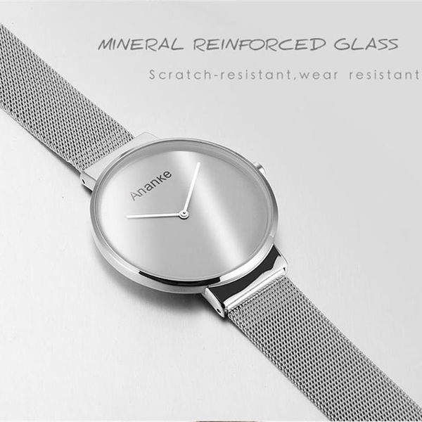 

wristwatches women watches simple style quartz analog stainless steel wristwatch, Slivery;brown