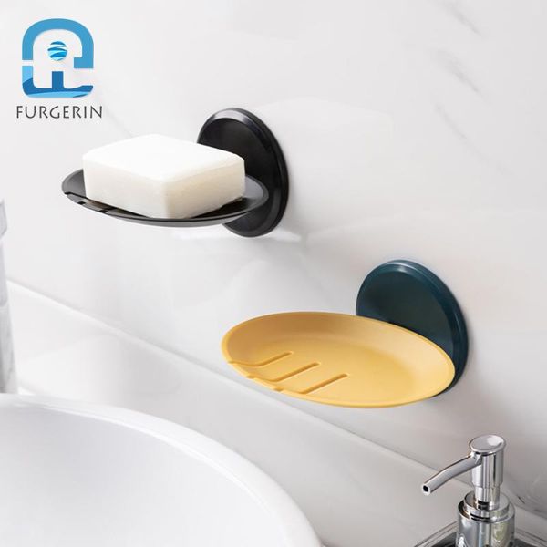 

2pcs/lot soap holder bathroom shower dish plates storage box with drain wall shelf no drilling plastic abs dishes