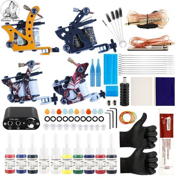 

professional tattoo machine set 4pcs machines accessories microblading kit beginner set1