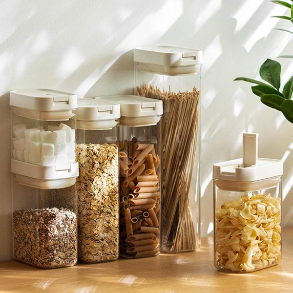

storage bottles & jars sealed tank wugu grain kitchen box food grade transparent plastic snack dry items containers