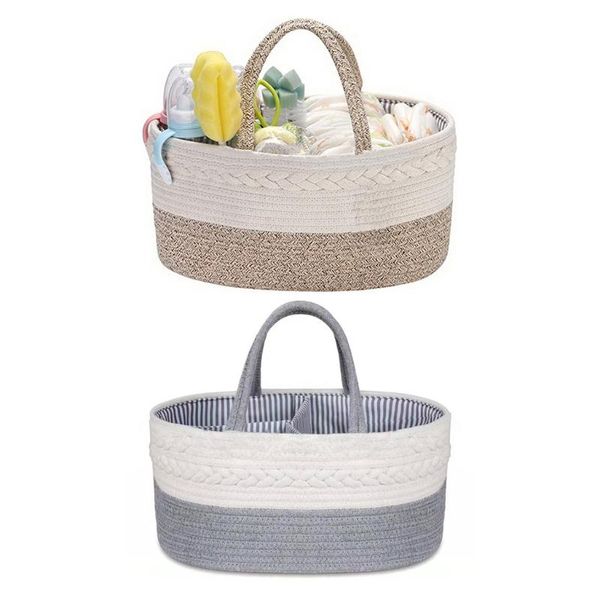 

storage baskets baby diaper caddy organizer portable nursery essentials basket mummy carriage wet wipes bag