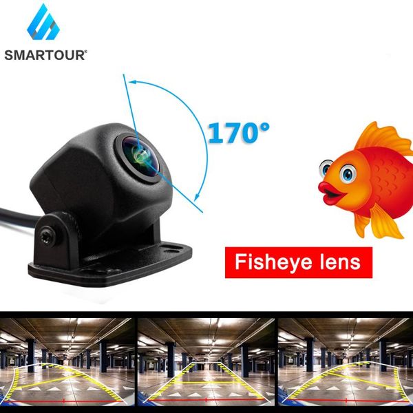 

smartour 170 degree fisheye lens dynamic trajectory night vision vehicle rear view camera low-light level 15m visible car cameras& parking s