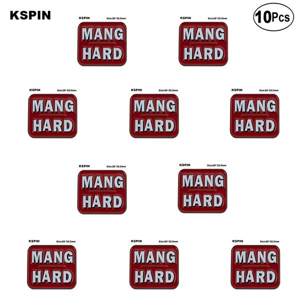 

mang hard lapel pin flag badge brooch pins badges 10pcs a lot, Gray