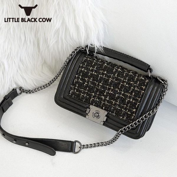

women leather handbag sac a main single shoulder bags luxury designer handbags diamond lattice chain brands tweed bag cross body