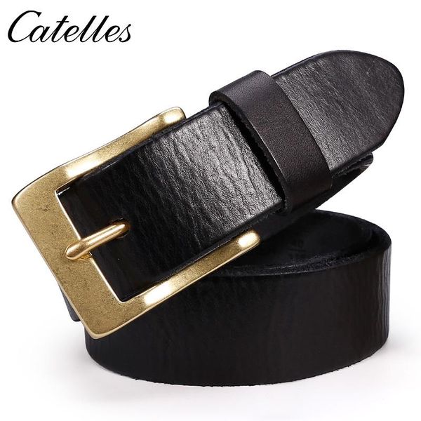 

men's width 38mm 100% full grain genuine leather belts for men fashion brand strap vintage jeans, Black;brown