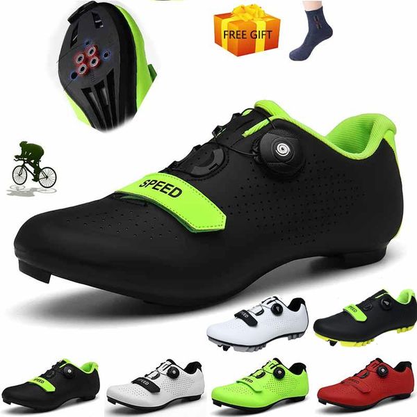 

cycling footwear road shoes men spd bicycle sneakers outdoor sports mtb mountain self-locking bike zapatillas ciclismo, Black