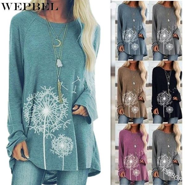 

women's t-shirt long sleeve casual printed sports spring autumn fashion slim-fit with o-neck top, White
